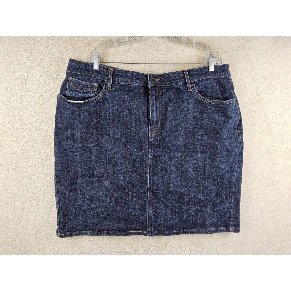 Levi's The Original Jean Straight Dark Wash Denim Mini Skirt Size 22